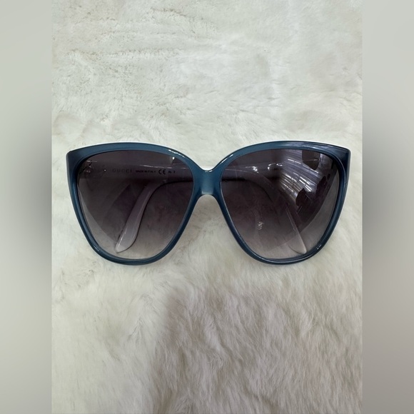 Gucci Dark Blue Oversized Sunglasses main image 4